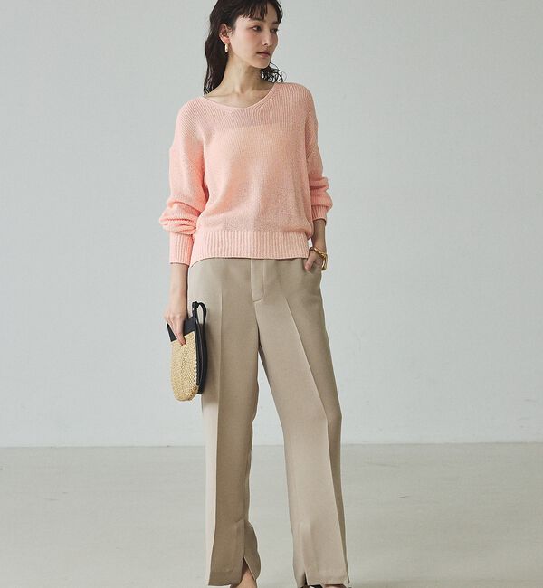 qualite「ミックスカラードライコットンニット」|ニット・セーター|