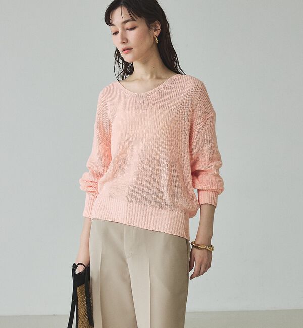 qualite「ミックスカラードライコットンニット」|ニット・セーター|