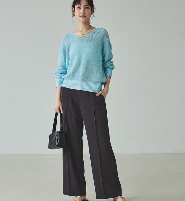 qualite「ミックスカラードライコットンニット」|ニット・セーター|
