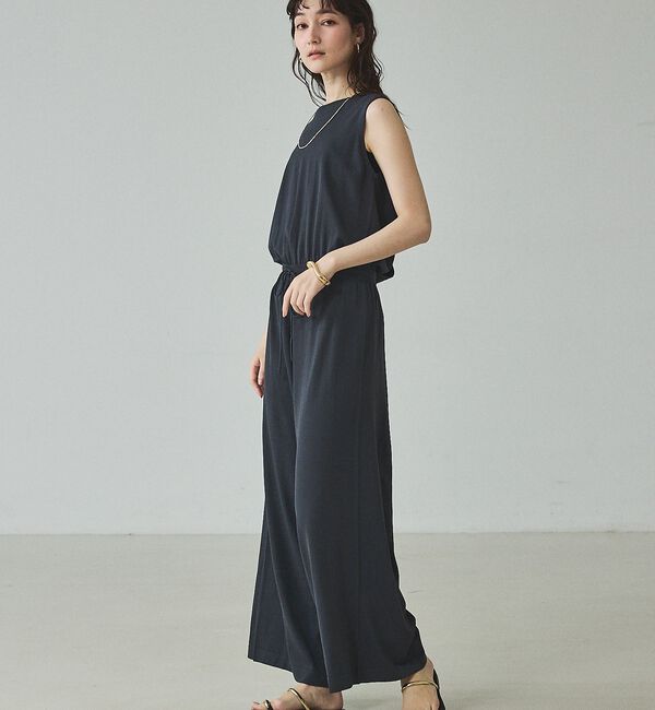 qualite「【接触冷感】レーヨンストレッチオールインワン」|オールインワン|