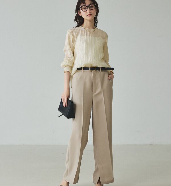 qualite「シアークレープブラウス」|シャツ・ブラウス|