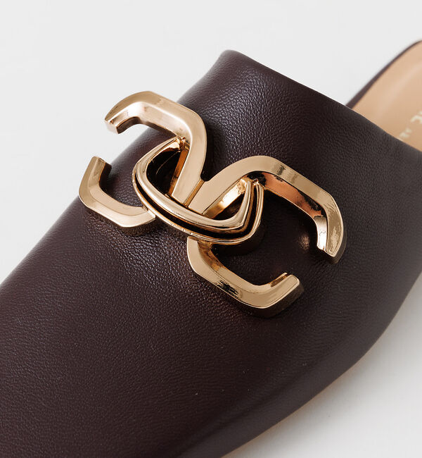 AU BANNISTER「【WEB限定】メタルモチーフワイドスクエアミュール」|その他|