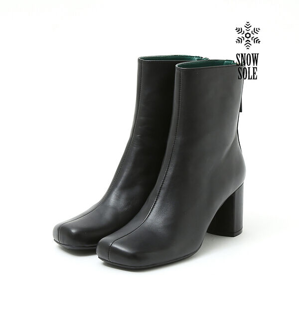 AU BANNISTER「【スノーソール】ボリュームトゥショートブーツ」|ショートブーツ|ブラック