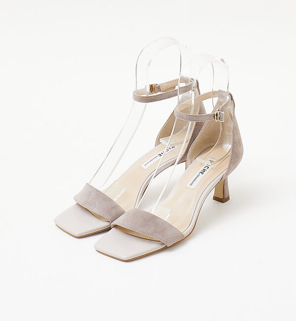 AU BANNISTER「アンクルストラップ スクエアトゥサンダル」|サンダル|