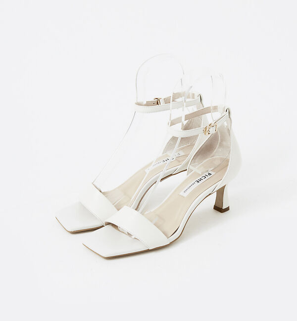 AU BANNISTER「アンクルストラップ スクエアトゥサンダル」|サンダル|