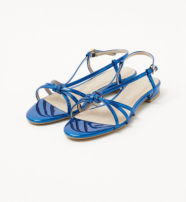 AU BANNISTER「【LAROUTE】メタリックストラップサンダル」|サンダル|