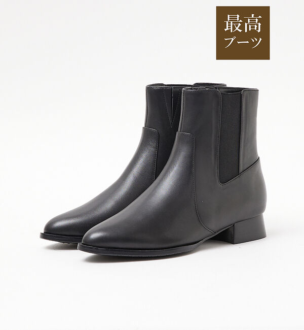 AU BANNISTER「【最高ブーツ/ 3cmヒール】ラウンドトゥショートブーツ」|ショートブーツ|ブラック