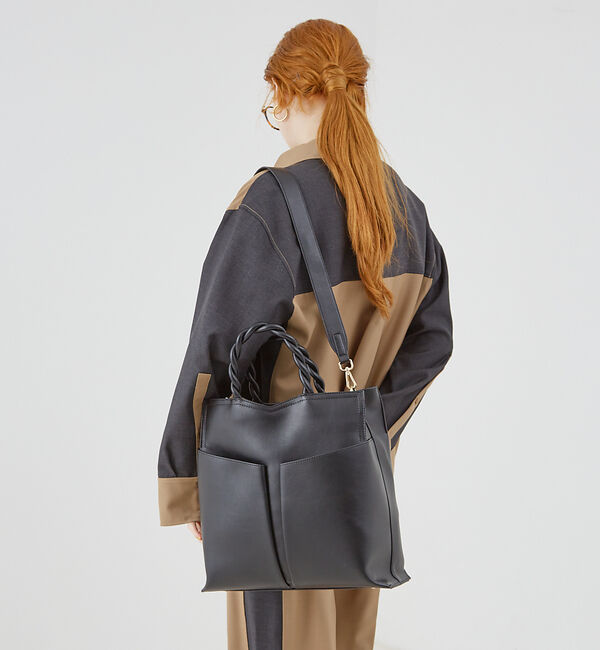 LOWELL things「Twiste/ダブルポケット2WAYトート L」|トートバッグ|