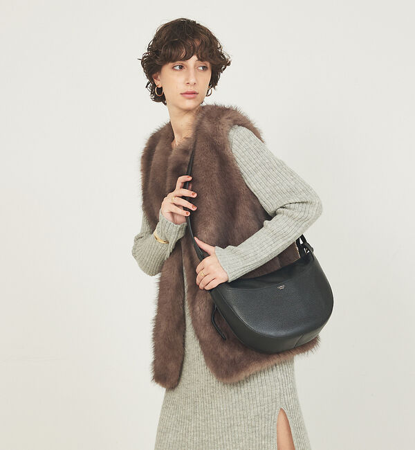 LOWELL things「【VERY掲載】Mois/レザーハーフMOONショルダー」|ショルダー・メッセンジャー|