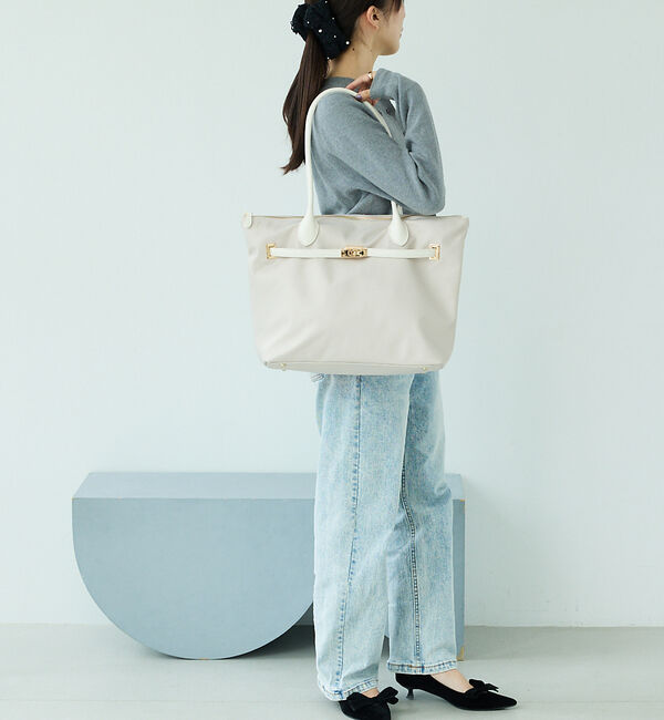 LOWELL things「【BLK追加予約/kariさんコラボ】多機能BELTEDナイロントート/A4/通」|ビジネスバッグ|