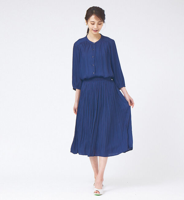 abahouse mavie「ヴィンテージサテンミモレ丈スカート」|スカート|