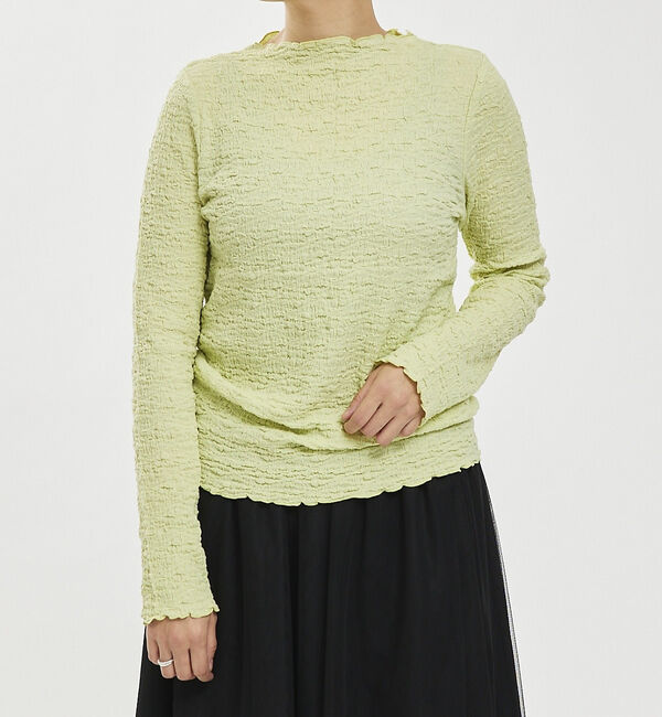 abahouse mavie「シャーリングメロープルオーバー」|シャツ・ブラウス|レモン