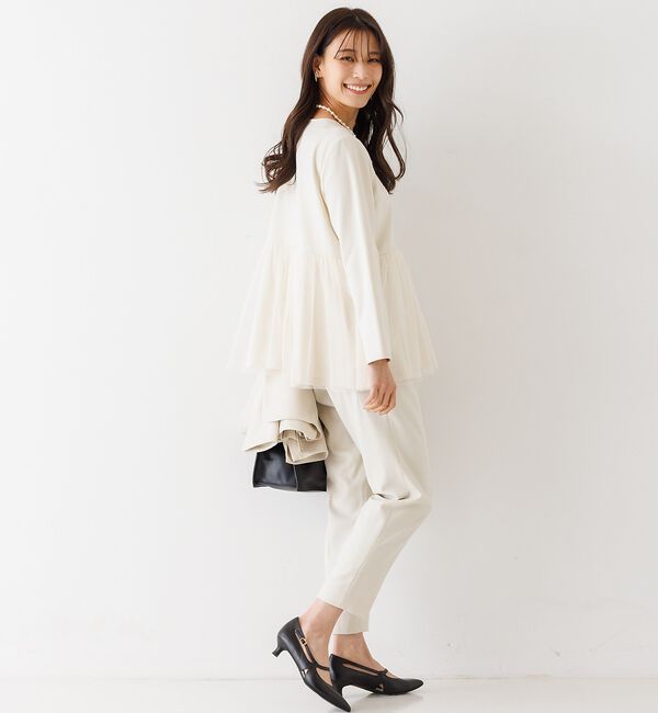 abahouse mavie「【エニデイカセット】チュールブラウス＆テーパードパンツ」|シャツ・ブラウス|
