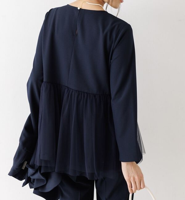 abahouse mavie「【エニデイカセット】チュールブラウス＆テーパードパンツ」|シャツ・ブラウス|