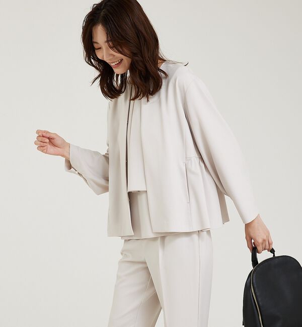 abahouse mavie「【WEB Domani掲載】【セットアップ対応/エニデイカセット】ノーカラーボレ」|ノーカラージャケット|