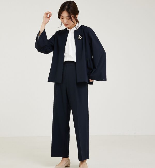 abahouse mavie「【WEB Domani掲載】【セットアップ対応/エニデイカセット】ノーカラーボレ」|ノーカラージャケット|