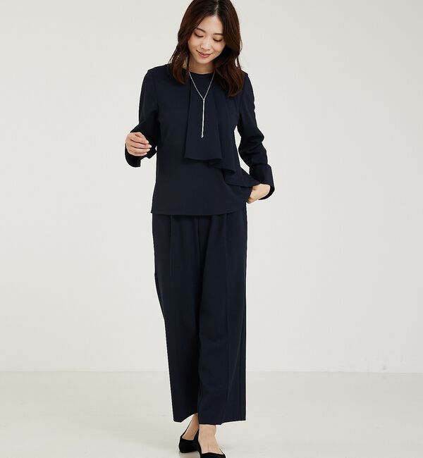 abahouse mavie「【エニデイカセット/上下２点セット】タックフレアーセットアップ/通勤/セミオケ」|スーツ|