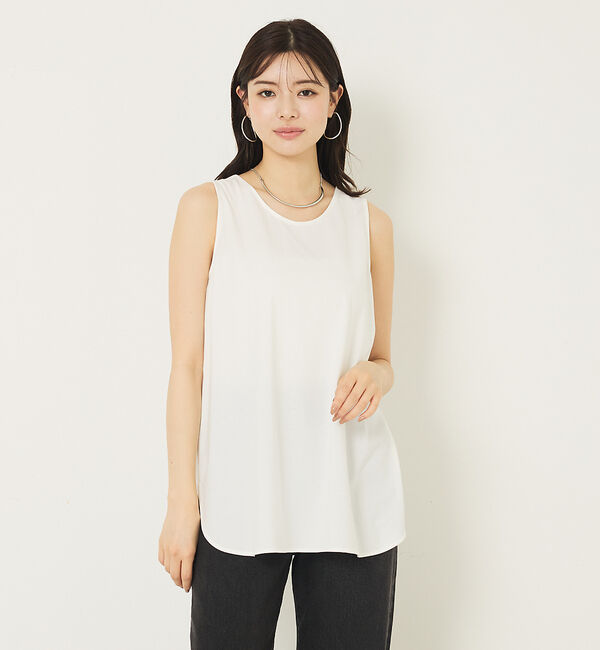 abahouse mavie「【2WAY】スクエアネックシャツヘムタンク」|キャミソール|