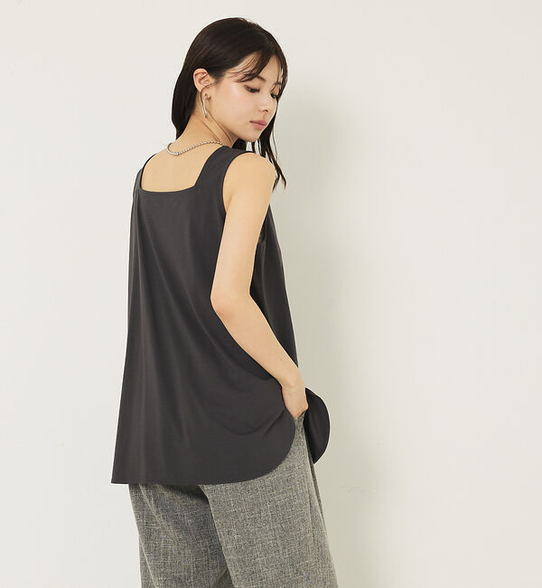 abahouse mavie「【2WAY】スクエアネックシャツヘムタンク」|キャミソール|