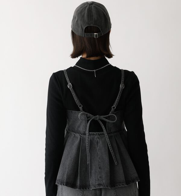 abahouse mavie「ウォッシュドデニムキャミ/レイヤード/バックリボン/春服/夏服」|キャミソール|