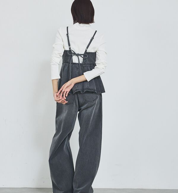 abahouse mavie「ウォッシュドデニムキャミ/レイヤード/バックリボン/春服/夏服」|キャミソール|