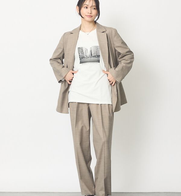 abahouse mavie「【セットアップ対応】ライトメランジダブルジャケット/長袖/シーズンレス」|その他|