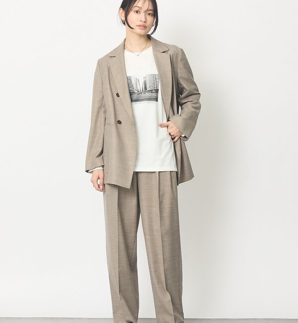 abahouse mavie「【セットアップ対応】ライトメランジダブルジャケット/長袖/シーズンレス」|その他|