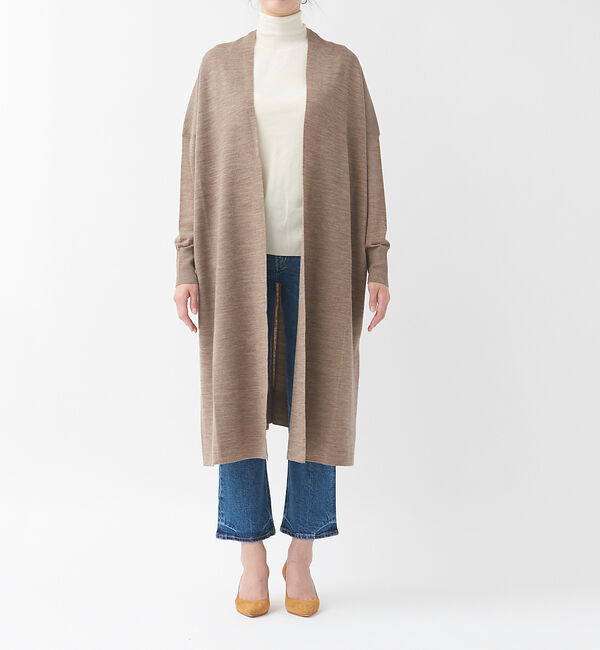 The Store by C' 「【COCUCA】ロングカーディガン」|カーディガン|ライトブラウン