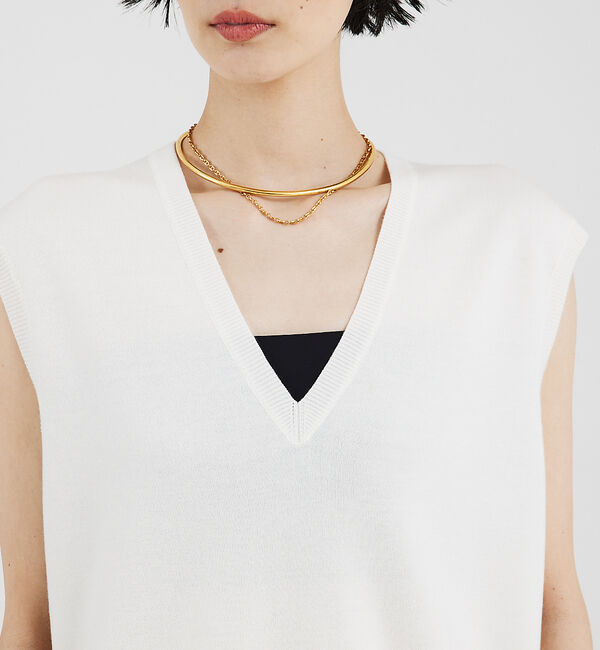 The Store by C' 「【COCUCA】スムースロングニットベスト」|ベスト・ジレ|