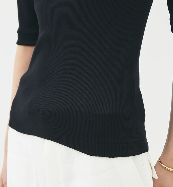 The Store by C' 「【COCUCA】ウォッシャブルシルクリブプルオーバー」|Tシャツ・カットソー|