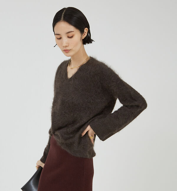 The Store by C' 「【COCUCA】カシミヤファーVプルオーバー」|ニット・セーター|