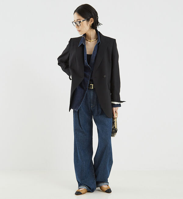 The Store by C' 「【FRANCESCO RUSSO】バイカラーバレリーナパンプス」|パンプス|