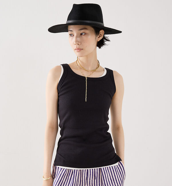 The Store by C' 「【COCUCA】リブタンク」|キャミソール|ブラック