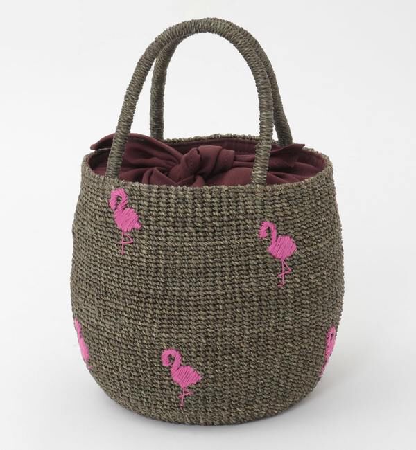 TIARA「【BAGMATI/バグマティ】フラミンゴかごバッグ（BBK26-SS12）」|かごバッグ|ブラウン