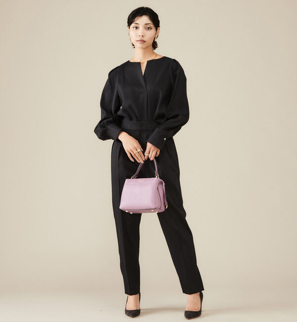 Liesse「マットサテン2タックコクーンパンツ」|その他|