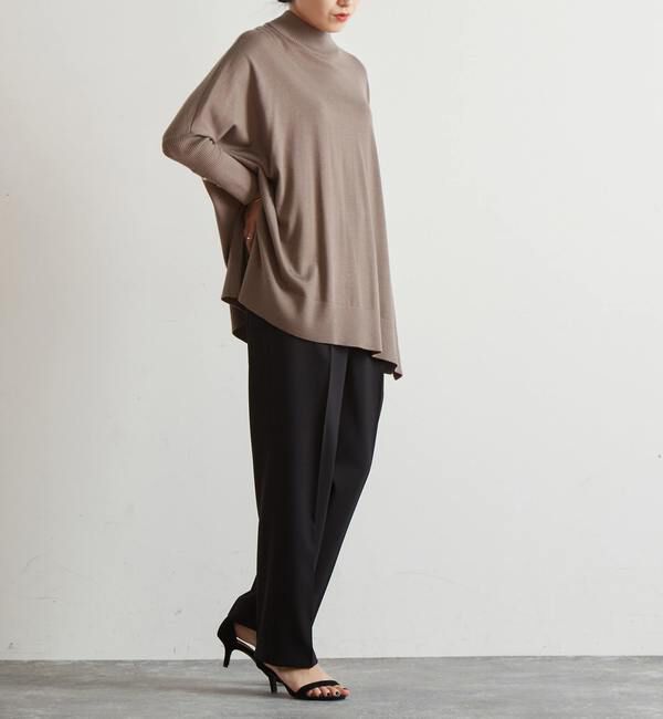 Liesse「ツイルストレッチストレートパンツ（セットアップ対応可）」|その他|ブラック