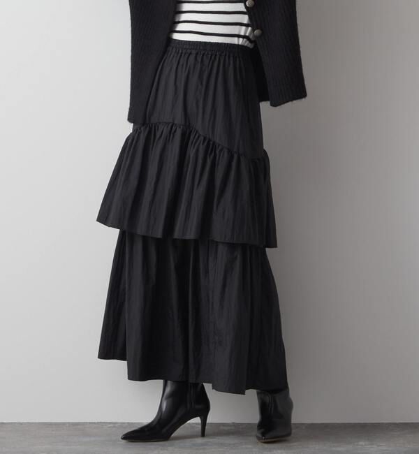 Liesse「ティアードスカート」|スカート|ブラック