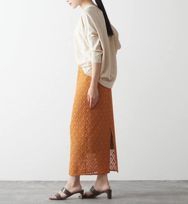 Liesse「綿シルクVネックビッグドルマンニット」|ニット・セーター|