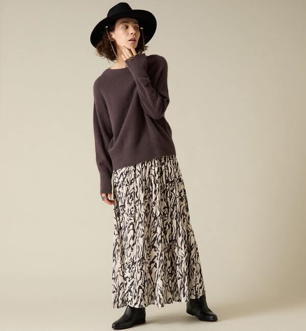 Liesse「フォックスウールボートネックニット」|ニット・セーター|