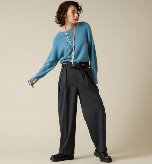 Liesse「フォックスウールボートネックニット」|ニット・セーター|