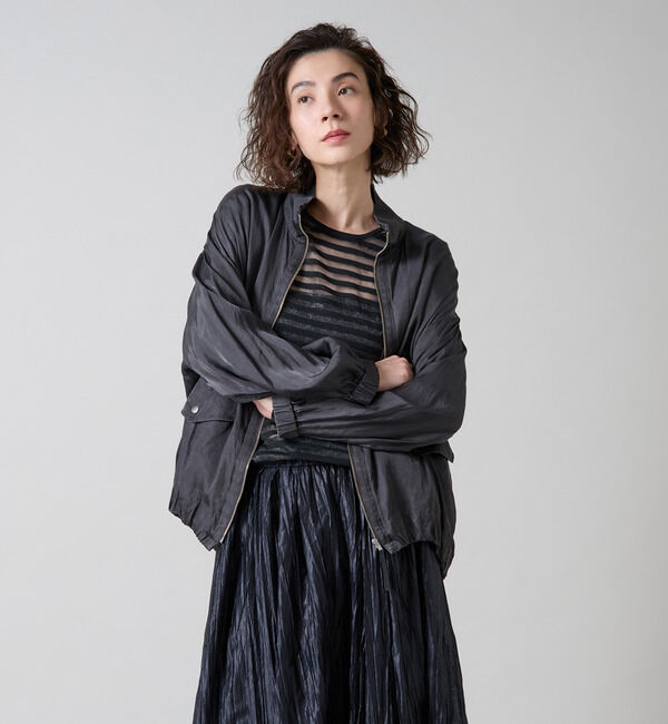 Liesse「サテンジップブルゾン」|その他|