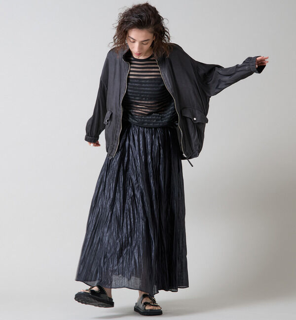 Liesse「サテンジップブルゾン」|その他|