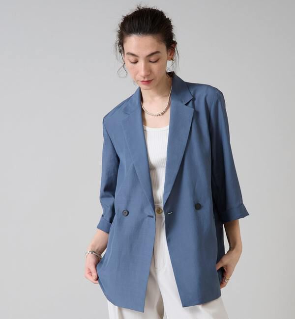Liesse「《大草直子さん着用》ショートスリーブジャケット」|その他|ブルー