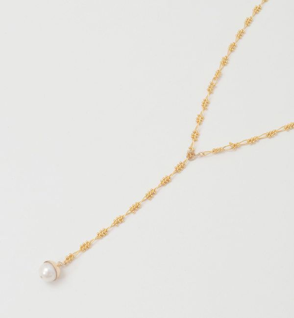 Liesse「【EO/イオ】Pearl point design chain lariat necklace(EO24AW-27)」|ネックレス|