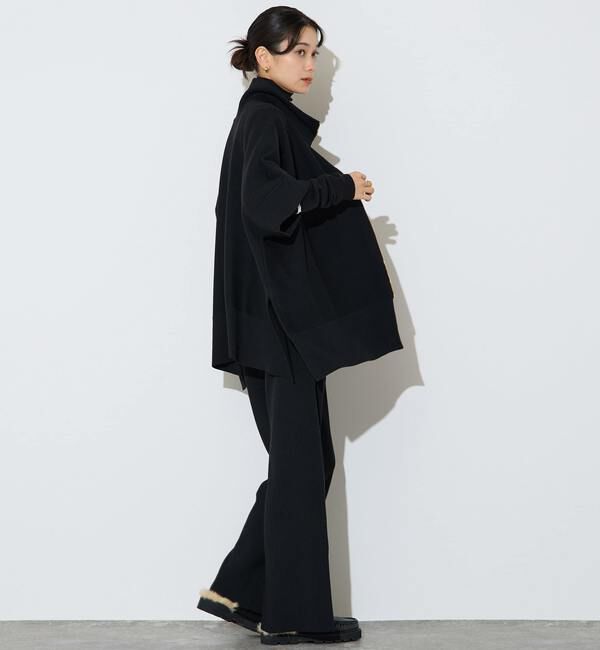 Liesse「【大草直子さんコラボ】2WAYケープジップニット」|カーディガン|