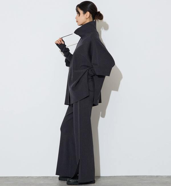 Liesse「【大草直子さんコラボ】2WAYケープジップニット」|カーディガン|