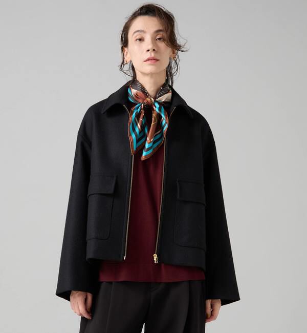 Liesse「ショート丈ウールブルゾン」|ブルゾン・スタジャン|