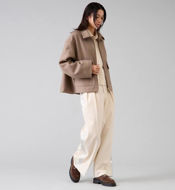 Liesse「ショート丈ウールブルゾン」|ブルゾン・スタジャン|