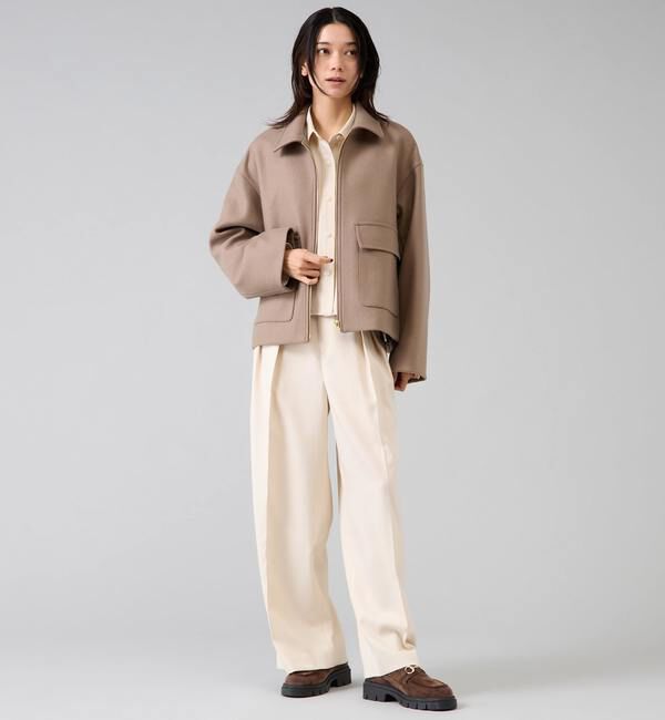 Liesse「ショート丈ウールブルゾン」|ブルゾン・スタジャン|