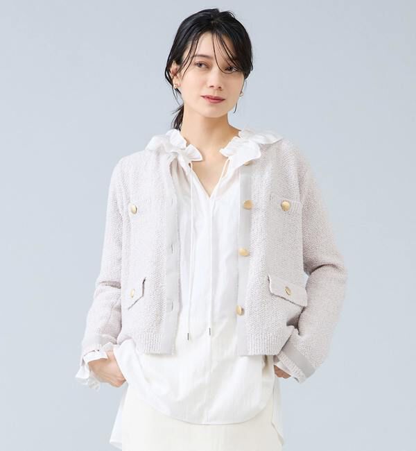 Liesse「ニットジャケット」|カーディガン|アイボリー